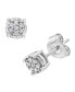 ფოტო #1 პროდუქტის Diamond Cluster Stud Earrings (1/4 ct. t.w.) in 10k White Gold