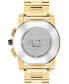 ფოტო #3 პროდუქტის Vizio Men's Swiss Chronograph Gold-Tone PVD Bracelet Watch 45mm