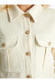 LCW Modest Gömlek Yaka Desenli Uzun Kollu Kadın Tüvit Ceket