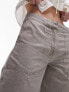 Фото #9 товара Topshop Tall low rise washed straight leg trouser in taupe