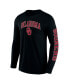 Фото #3 товара Men's Black Oklahoma Sooners Distressed Arch Over Logo 2.0 Long Sleeve T-shirt