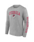 Фото #2 товара Men's Heather Gray Georgia Bulldogs Distressed Arch Over Logo Long Sleeve T-shirt