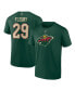 ფოტო #2 პროდუქტის Men's Marc-Andre Fleury Green Minnesota Wild Authentic Stack Name and Number T-shirt