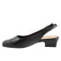 Фото #4 товара Trotters Dea T7001-057 Womens Black Leather Slingback Heels Shoes