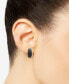 ფოტო #2 პროდუქტის Black Diamond Bead Edge Small Hoop Earrings (1 ct. t.w.) in 14k Gold, Created for Macy's