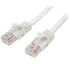 Фото #1 товара StarTech.com Cat5e Ethernet Patch Cable with Snagless RJ45 Connectors - 5 m - White - 5 m - Cat5e - U/UTP (UTP) - RJ-45 - RJ-45