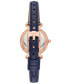 Фото #3 товара Часы и аксессуары Fossil Женские часы Carlie на подлинной коже Navy 28 мм