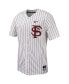ფოტო #2 პროდუქტის Men's White, Garnet Florida State Seminoles Pinstripe Replica Full-Button Baseball Jersey