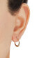 ფოტო #3 პროდუქტის 2-Pc. Set Cubic Zirconia Stud & Textured Hoop Earrings in 10k Gold