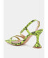 Фото #2 товара Cherry Tart Snake Print Spool Heel Sandals