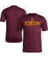 Фото #2 товара Men's Maroon Arizona State Sun Devils Football Practice AEROREADY Pregame T-shirt