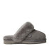 Fireside By Dearfoams Women's Sydney Genuine Shearling Scuff - Grey Size 10W