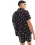 ASOS DESIGN relaxed shirt in a dark base floral