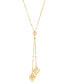 ფოტო #1 პროდუქტის Double Heart 18" Lariat Necklace in 10k Gold