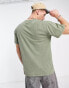 Reclaimed Vintage inspired oversized overdye t-shirt in khaki