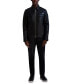 ფოტო #1 პროდუქტის Men's Faux-Leather Full-Zip Trucker Jacket