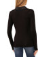 Фото #4 товара Women's Woven-Collar Knit Long-Sleeve Top