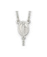 ფოტო #2 პროდუქტის Sterling Silver Polished Tiger Eye Bead Rosary Pendant Necklace 33"