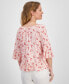 Women's Printed On-Off Ruffle Sleeve Top, Created for Macy's