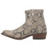 Dingo Clementine Snake Print Round Toe Studded Booties Womens Beige Casual Boots 10 - фото #3