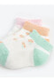 Çiçekli Kız Bebek Patik Çorap 3'lü