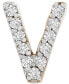 ფოტო #1 პროდუქტის Diamond Initial Single Stud Earring (1/20 ct. t.w.) in 14k Gold, Created for Macy's