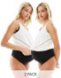 Фото #1 товара Mamalicious Maternity 2 pack over the bump thong in black