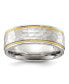 ფოტო #1 პროდუქტის Stainless Steel Brushed Hammered Yellow IP-plated Band Ring