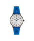 ფოტო #1 პროდუქტის Unisex Three Hand Code One Blue Silicone Strap Watch 38mm