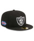 Men's Black Las Vegas Raiders Main Patch 59FIFTY Fitted Hat