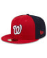 Фото #2 товара Men's Red/Navy Washington Nationals Gameday Sideswipe 59Fifty Fitted Hat