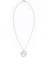 ფოტო #1 პროდუქტის Cubic Zirconia 'Love' Heart Pendant Necklace in Fine Silver Plate