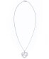 Фото #1 товара Macy's cubic Zirconia 'Love' Heart Pendant Necklace in Fine Silver Plate