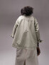 Фото #5 товара Topshop Petite oversized lightweight cotton shacket in khaki