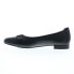 Фото #7 товара David Tate Feisty Womens Black Narrow Leather Slip On Ballet Flats Shoes