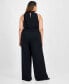 ფოტო #2 პროდუქტის Plus Size Cowl-Neck Sleeveless Jumpsuit