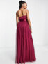 Фото #2 товара Anaya With Love Tall Bridesmaid halter neck dress in red plum - RED