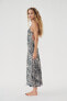 PRINTED SATIN MIDI DRESS