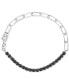 ფოტო #1 პროდუქტის Black Spinel Open Link Bracelet (4 ct. t.w.) in Sterling Silver