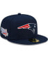 Фото #2 товара Men's Navy New England Patriots Patch Up Super Bowl XXXVI 59FIFTY Fitted Hat