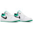 Кроссовки Nike Air Jordan 1 Low White Lucky Green Black (Белый)