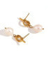 Фото #3 товара Gold Knot Earrings with Pearl Dangle