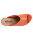 Фото #8 товара Softwalk Parker S2003-840 Womens Orange Leather Slip On Heeled Sandals Shoes