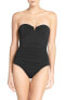 Tommy Bahama 255126 Women's Pearl Convertible One Piece Swimsuit Black Size 6