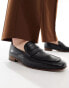 Фото #4 товара Walk London Capri Saddle Loafers In Black Leather