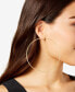 ფოტო #2 პროდუქტის Polished Bridge Extra-Large Hoop Earrings in 10k Gold (100mm)