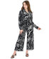 Petite Printed High-Rise Wide-Leg Plisse Pants, Created for Macy's