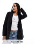 ASOS DESIGN Petite single breasted blazer in black