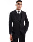 Фото #2 товара ASOS DESIGN slim linen mix suit jacket in black