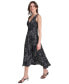 ფოტო #4 პროდუქტის Women's Printed Double V-Neck Dress